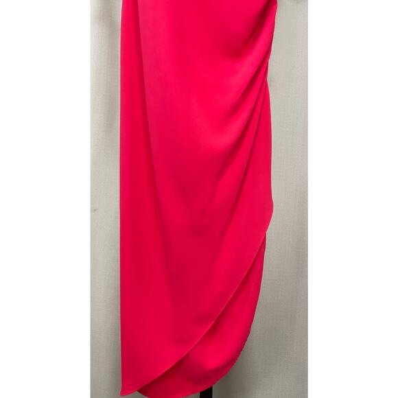 Amanda Uprichard Glamour Dress Hot Pink Size Small Lightly Worn Flattering - Picture 6 of 13